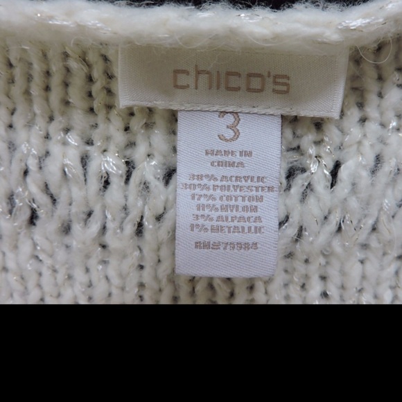 Chico’s Cream Sweater 16 (XL) - Picture 4 of 5